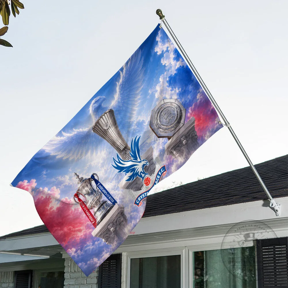 Crystal Palace Football Club 2025 2026 Conference League Champions House Flag