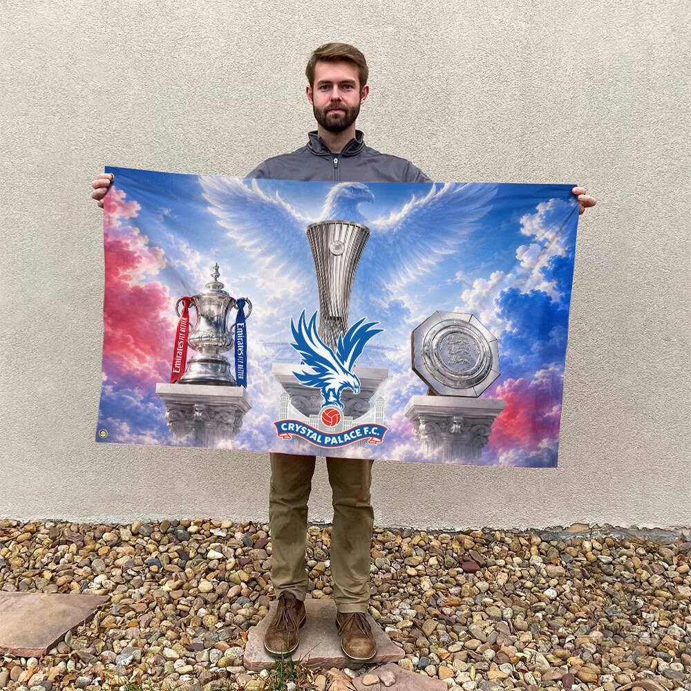 Crystal Palace Football Club 2025 2026 Conference League Champions House Flag 7 Crystal Palace Football Club 2025 2026 Conference League Champions House Flag