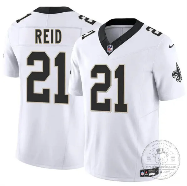 New Orleans Saints Justin Reid White 2025 FUSE Vapor Limited Stitched Football Jersey