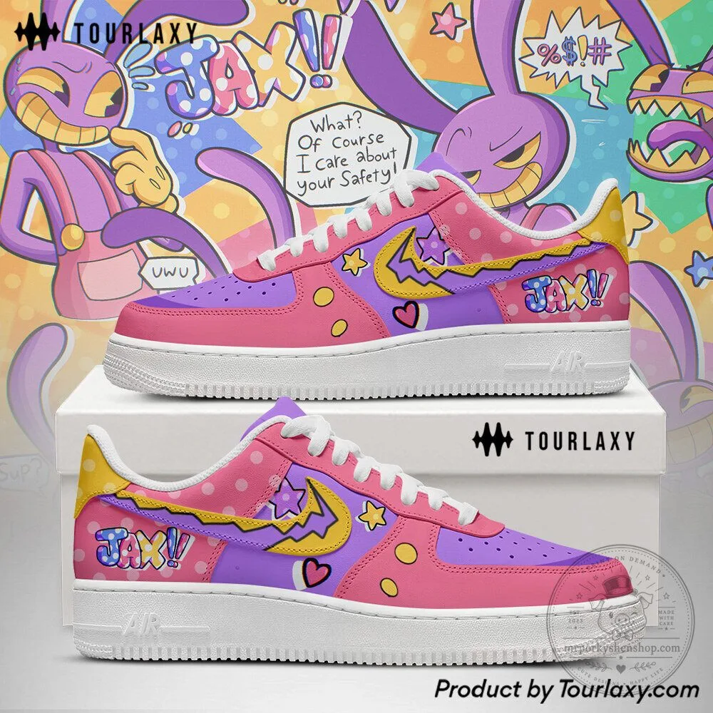The Amazing Digital Circus Jax Character Pink and Purple Shoes