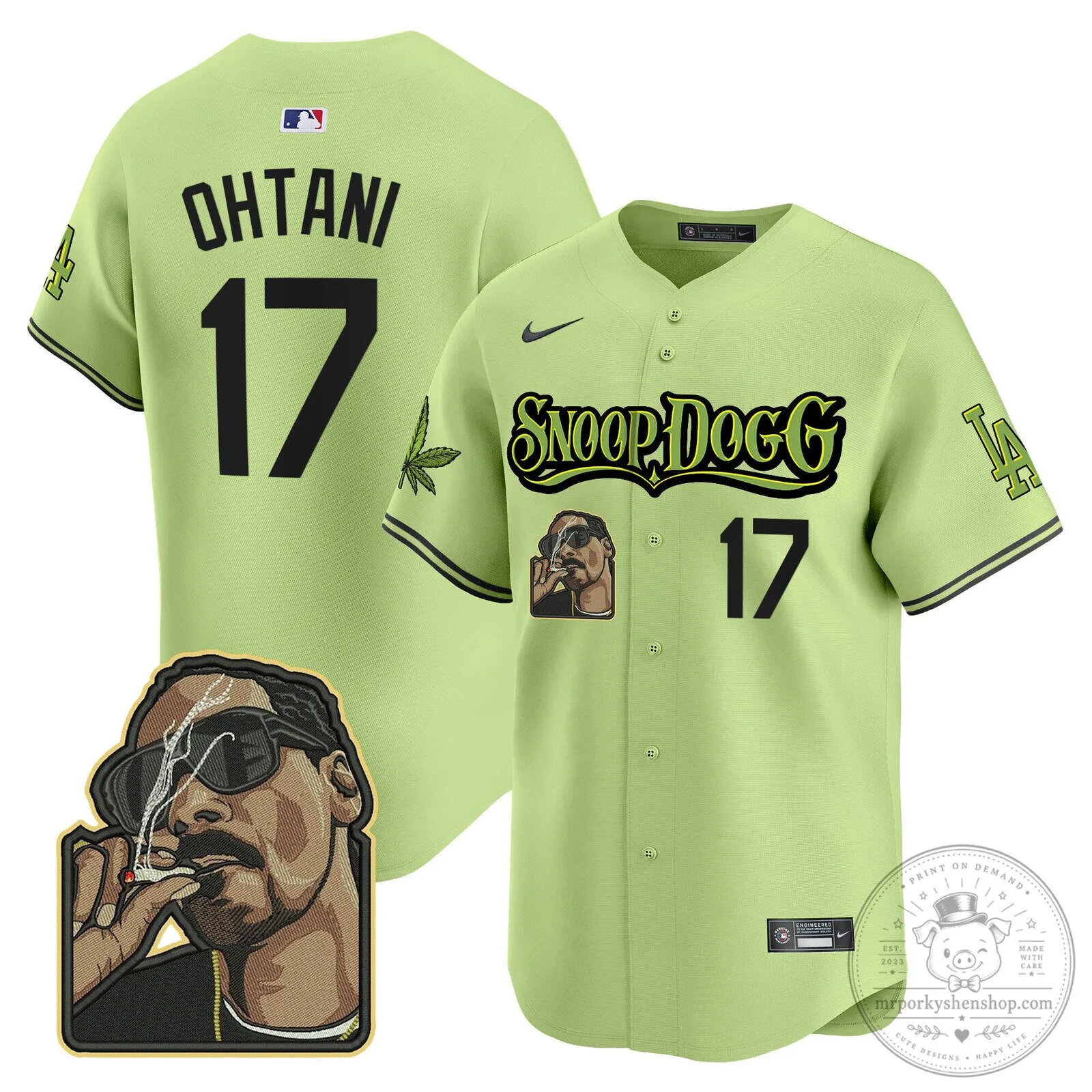 Los Angeles Dodgers Snoop Dogg Ohtani Number 17 Baseball Jersey 58 Los Angeles Dodgers Snoop Dogg Ohtani Number 17 Baseball Jersey
