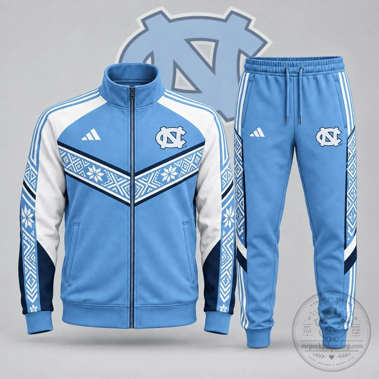 North Carolina Tar Heels NCAA Nordic Heritage Full Zip Jacket 2 North Carolina Tar Heels NCAA Nordic Heritage Full Zip Jacket