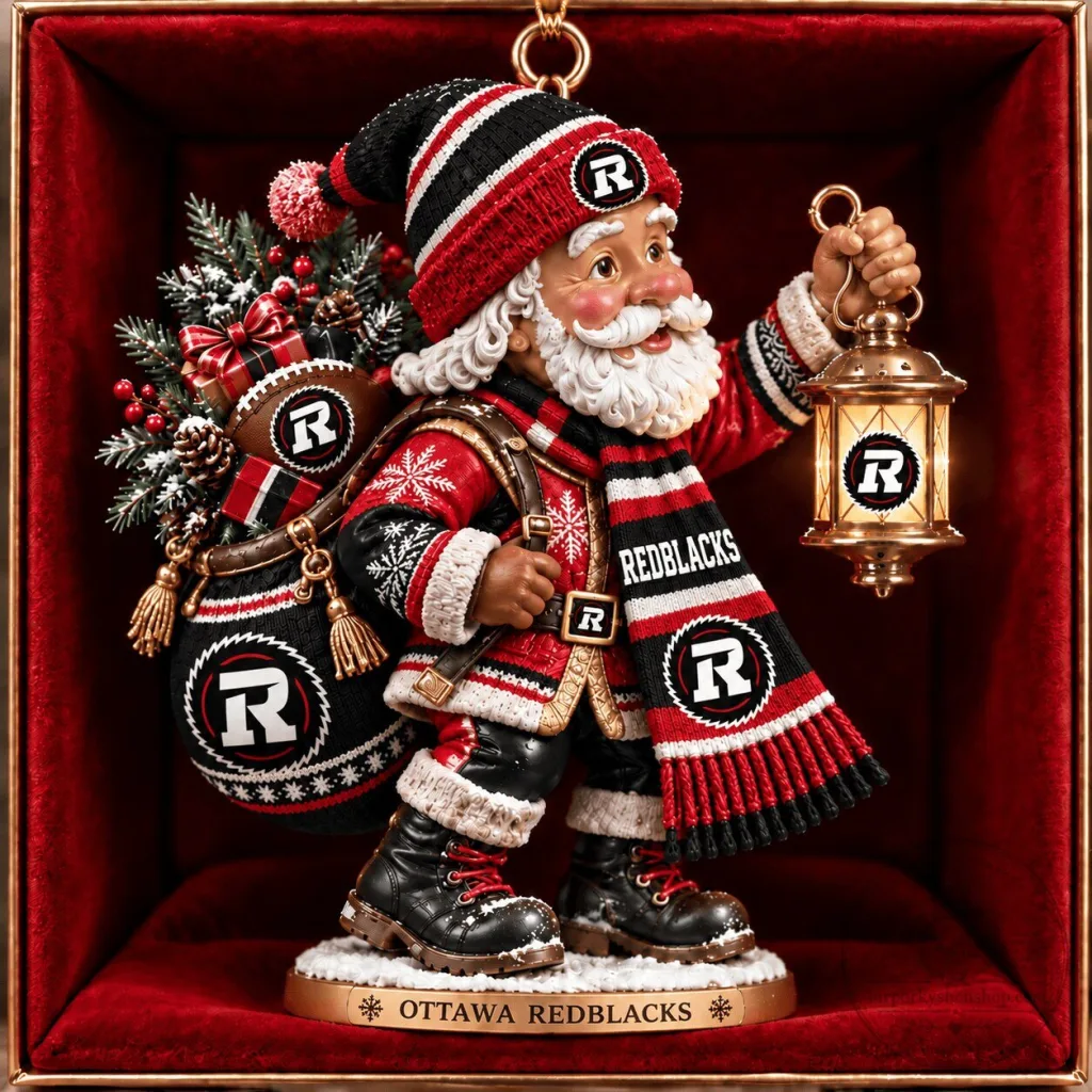 Ottawa Redblacks Canadian Football League Christmas Ornament Decoration Ottawa Redblacks Canadian Football League Christmas Ornament Decoration