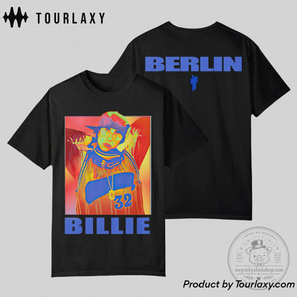 Billie Eilish Berlin Tour T-Shirt, Heat Map Graphic Concert Apparel
