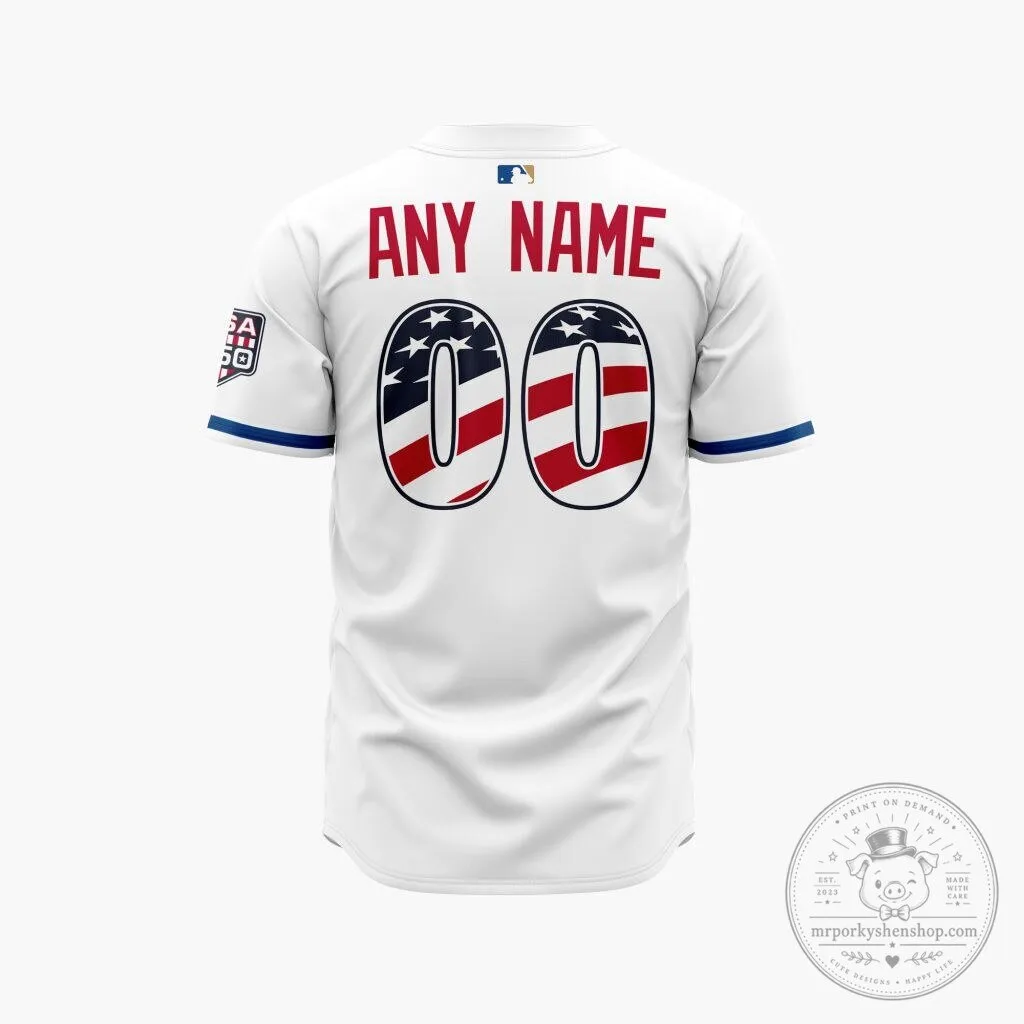 Kansas City Royals Personalized Stars and Stripes Baseball Jersey 9 Kansas City Royals Personalized Stars and Stripes Baseball Jersey