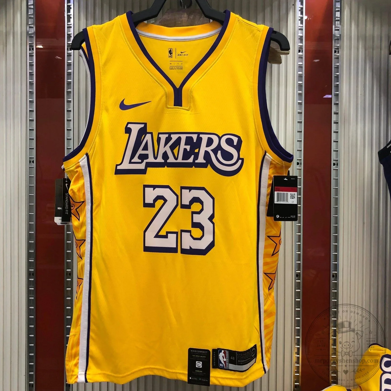 Los Angeles Lakers LeBron James Yellow 23 City Edition Basketball Jersey
