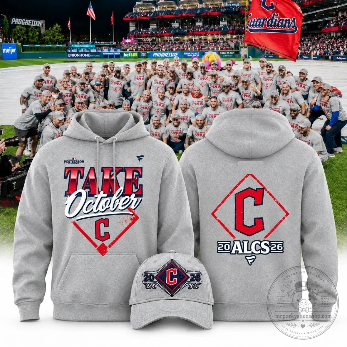 Cleveland Guardians Postseason Take October 2026 ALCS Gray Hoodie