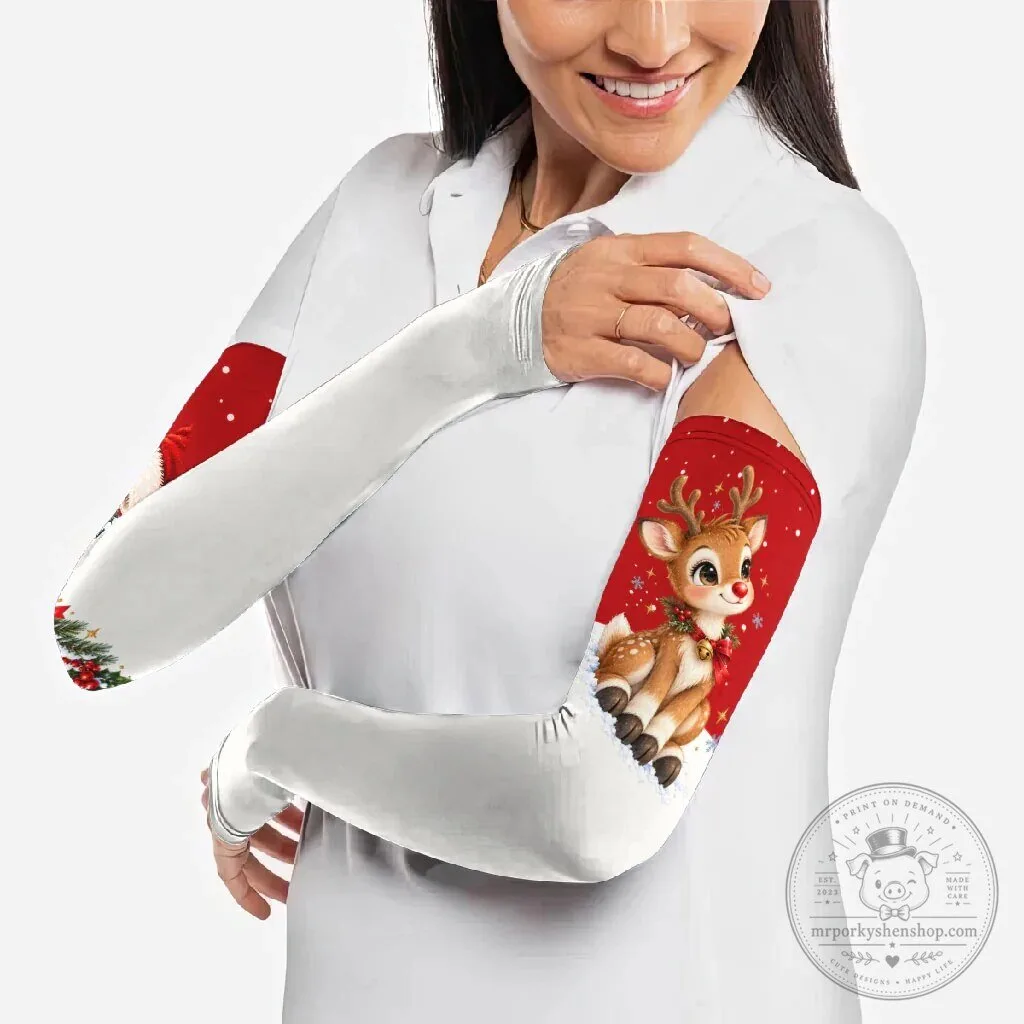 Cute Reindeer Boop Christmas Arm Sleeves The Red Nose Festive Vintage Winter Snow 13 Cute Reindeer Boop Christmas Arm Sleeves The Red Nose Festive Vintage Winter Snow