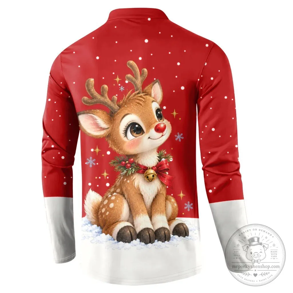 Boop The Red Nose Reindeer Christmas Long Sleeve Polo Shirt 11 Boop The Red Nose Reindeer Christmas Long Sleeve Polo Shirt