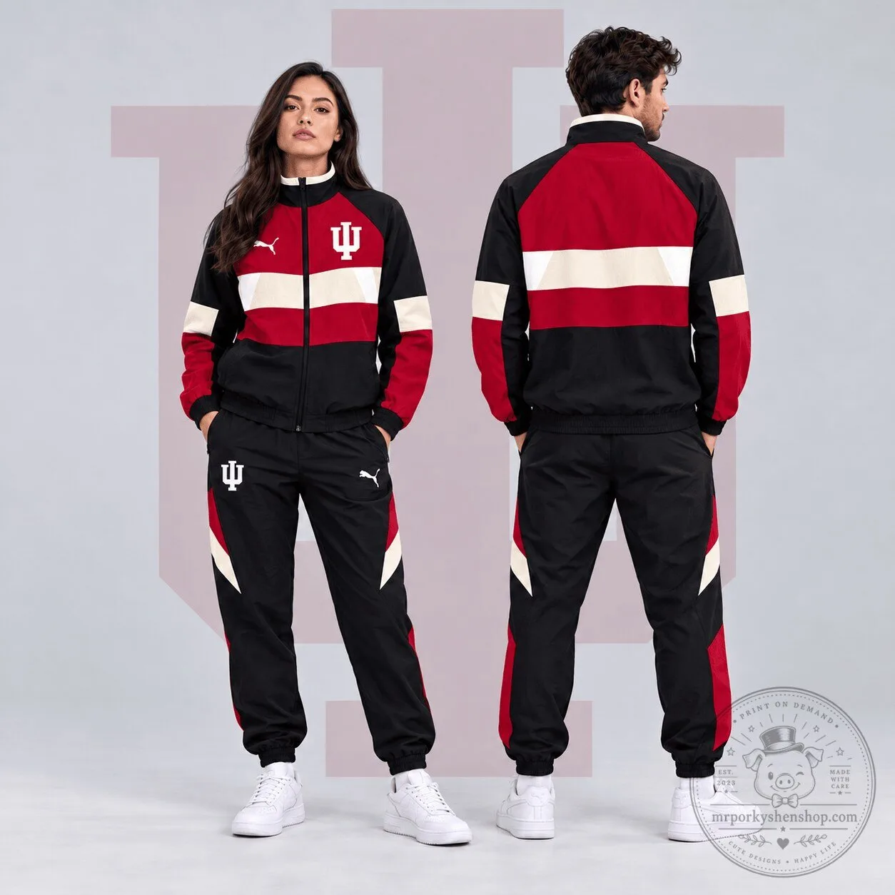 Indiana Hoosiers NCAA Colorblock Performance Tracksuit Jacket