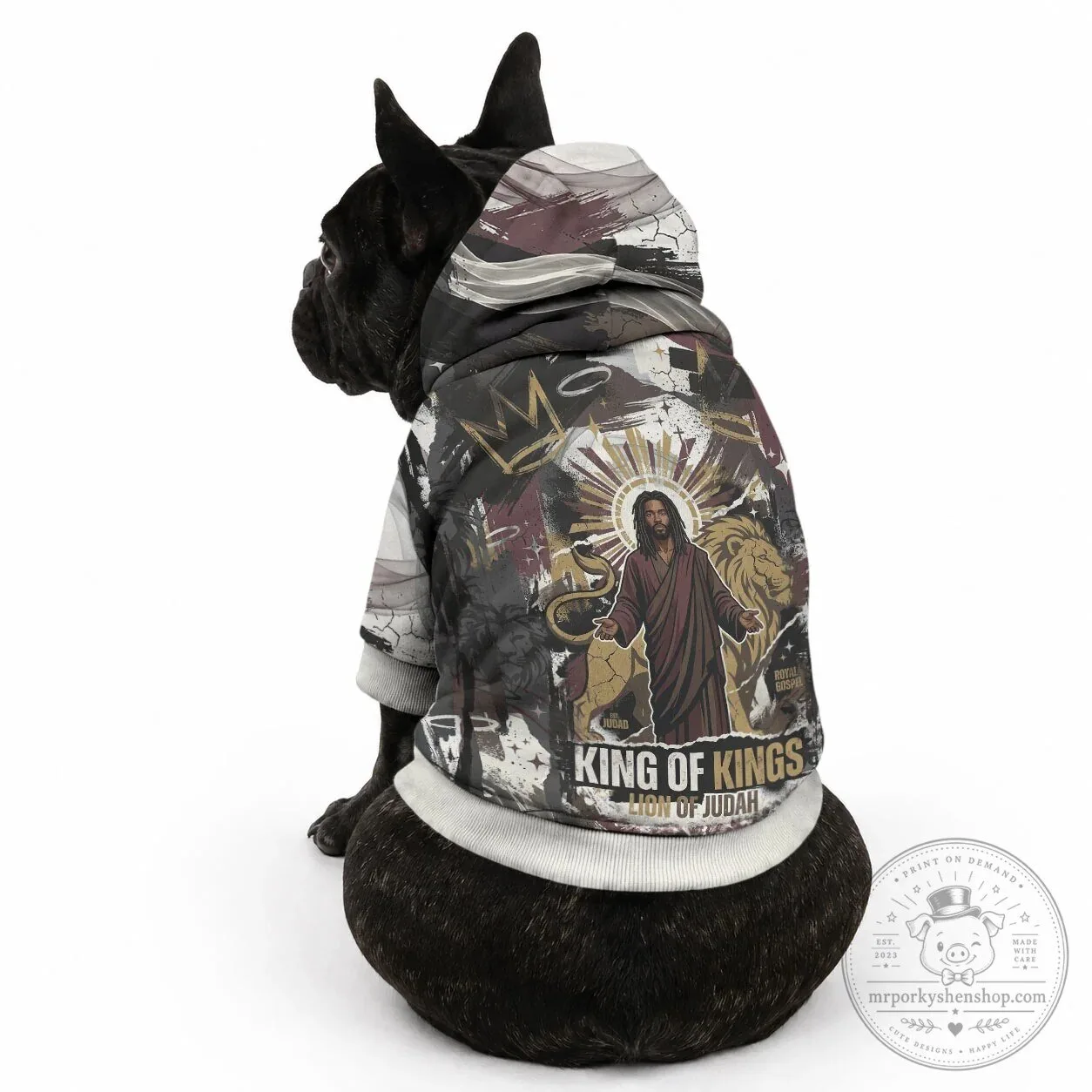 Jesus Christ King of Kings Lion of Judah Pet Hoodie 10 Jesus Christ King of Kings Lion of Judah Pet Hoodie