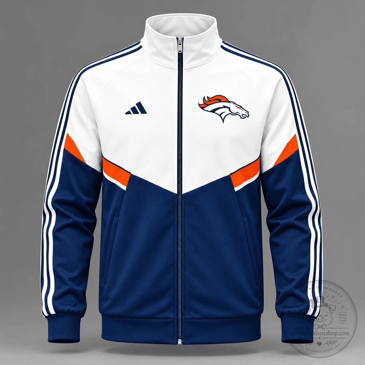 Denver Broncos NFL Football Team Spirit Full-Zip Track Jacket