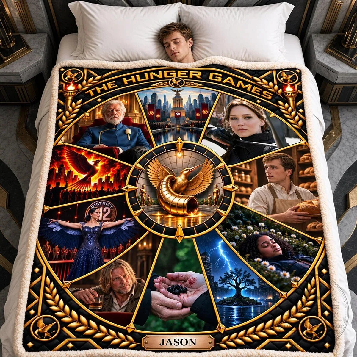 The Hunger Games Movie Characters Commemorative Blanket