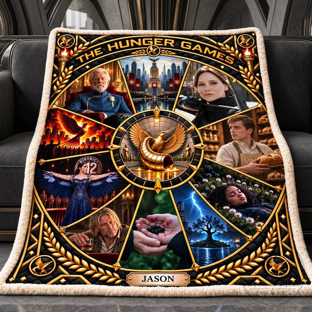 The Hunger Games Movie Characters Commemorative Blanket 10 The Hunger Games Movie Characters Commemorative Blanket