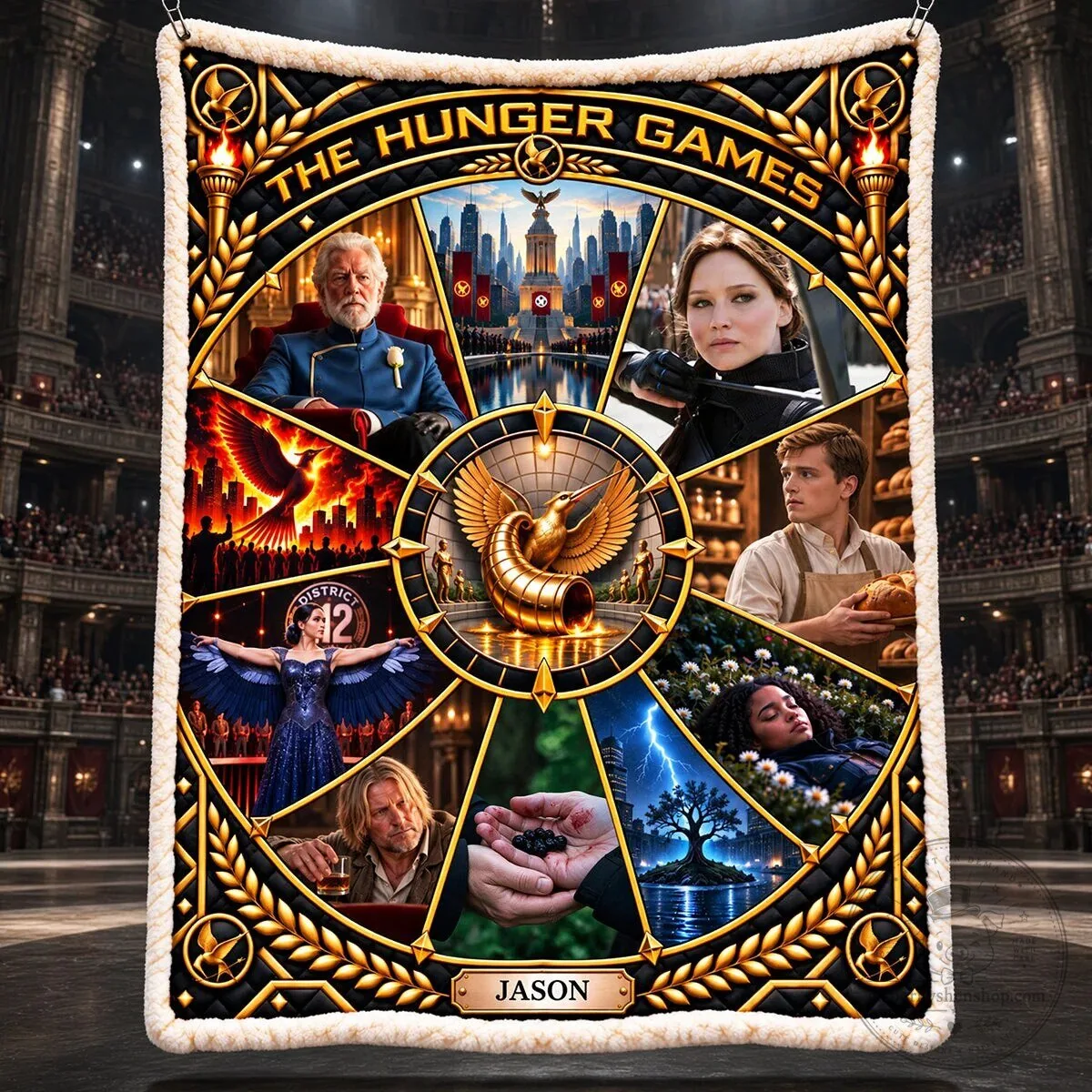 The Hunger Games Movie Characters Commemorative Blanket 11 The Hunger Games Movie Characters Commemorative Blanket