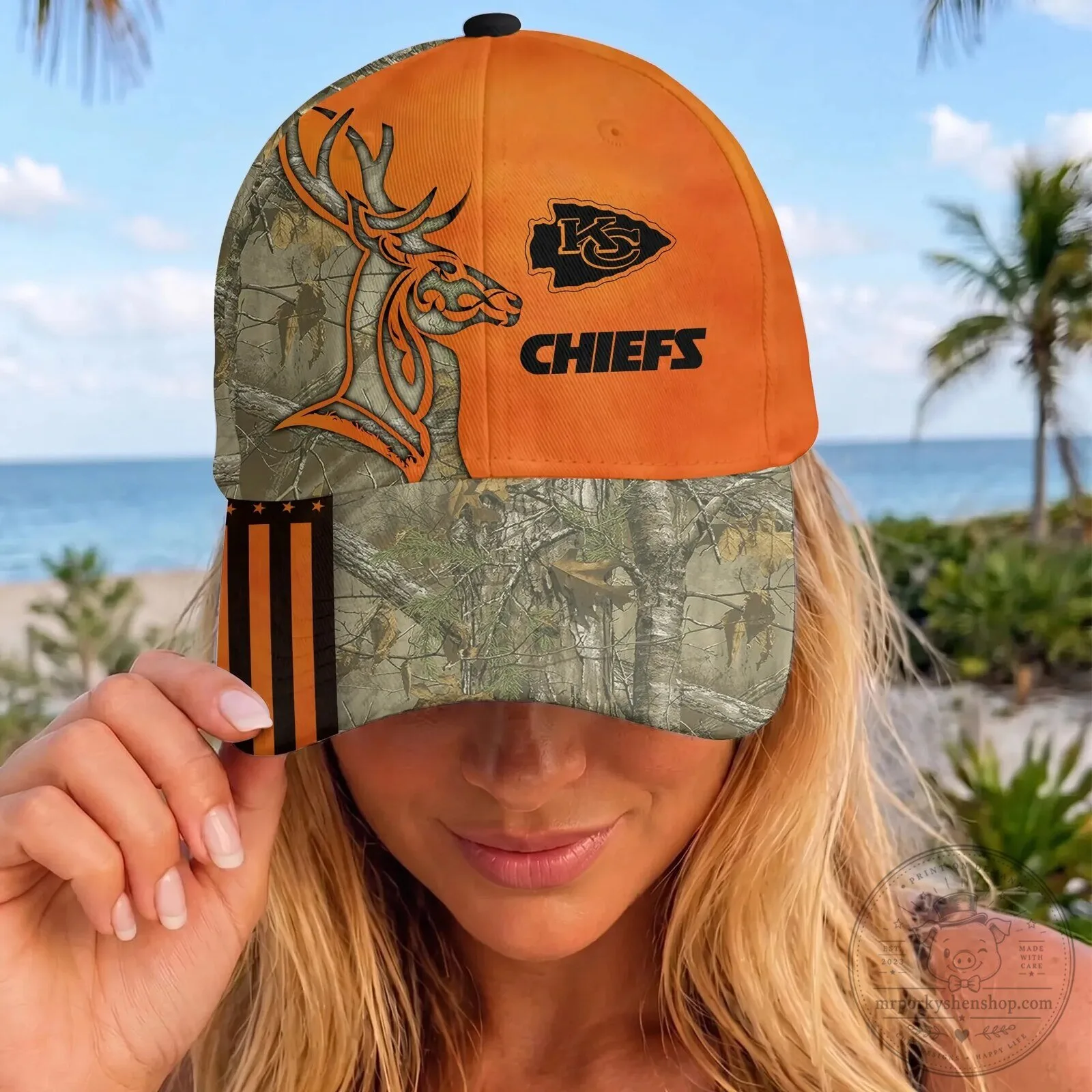 Kansas City Chiefs Deer Hunting Camouflage Pattern Baseball Cap Hat 12 Kansas City Chiefs Deer Hunting Camouflage Pattern Baseball Cap Hat