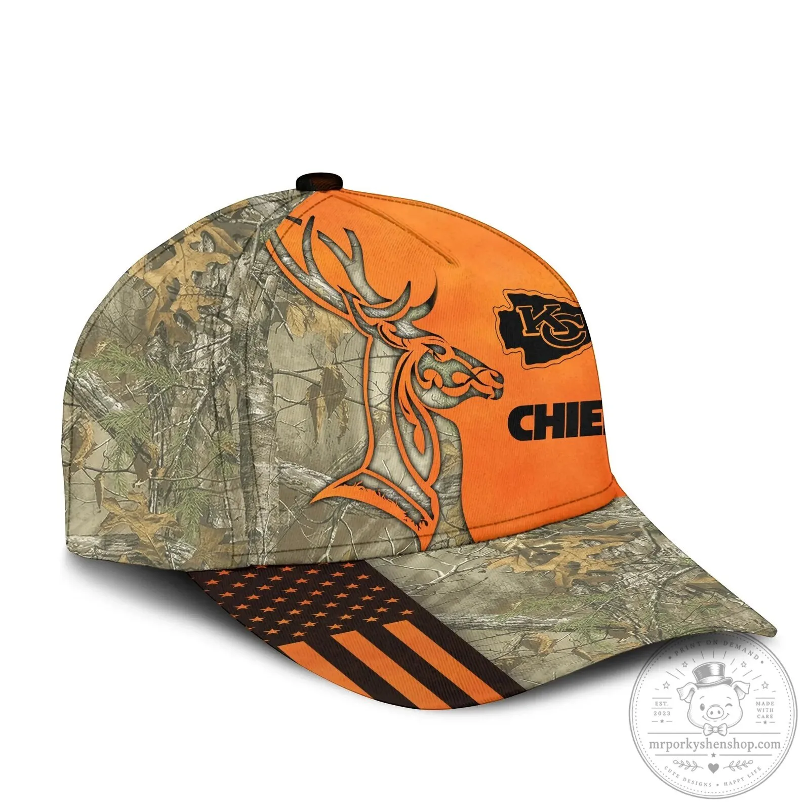 Kansas City Chiefs Deer Hunting Camouflage Pattern Baseball Cap Hat 13 Kansas City Chiefs Deer Hunting Camouflage Pattern Baseball Cap Hat