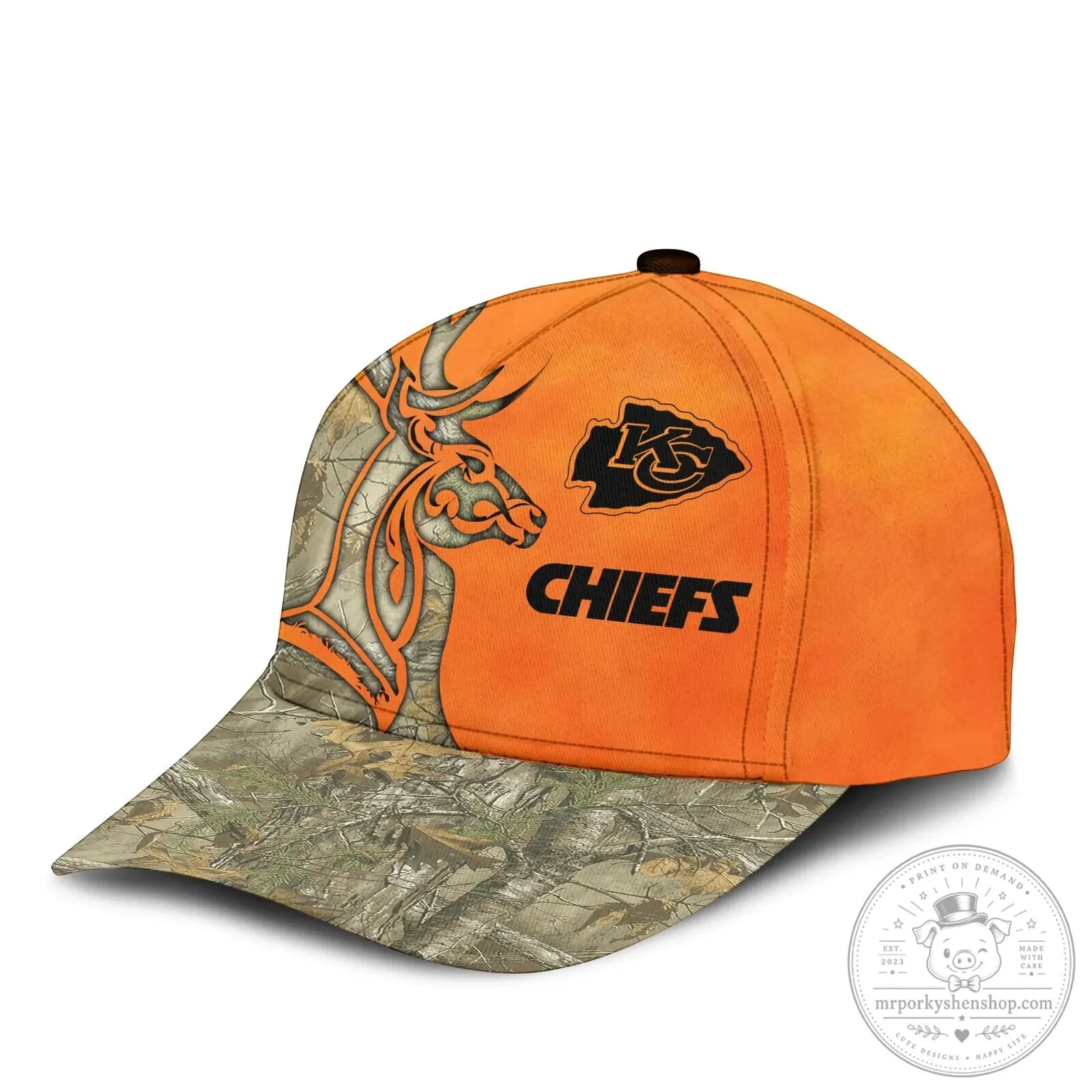 Kansas City Chiefs Deer Hunting Camouflage Pattern Baseball Cap Hat 14 Kansas City Chiefs Deer Hunting Camouflage Pattern Baseball Cap Hat