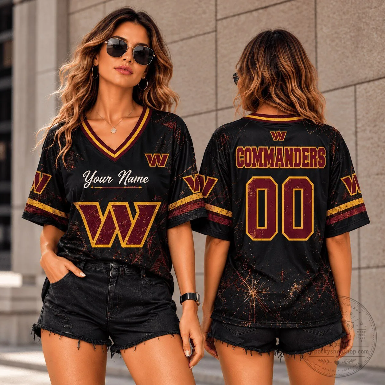 Washington Commanders Personalized Name and Number Football Jersey
