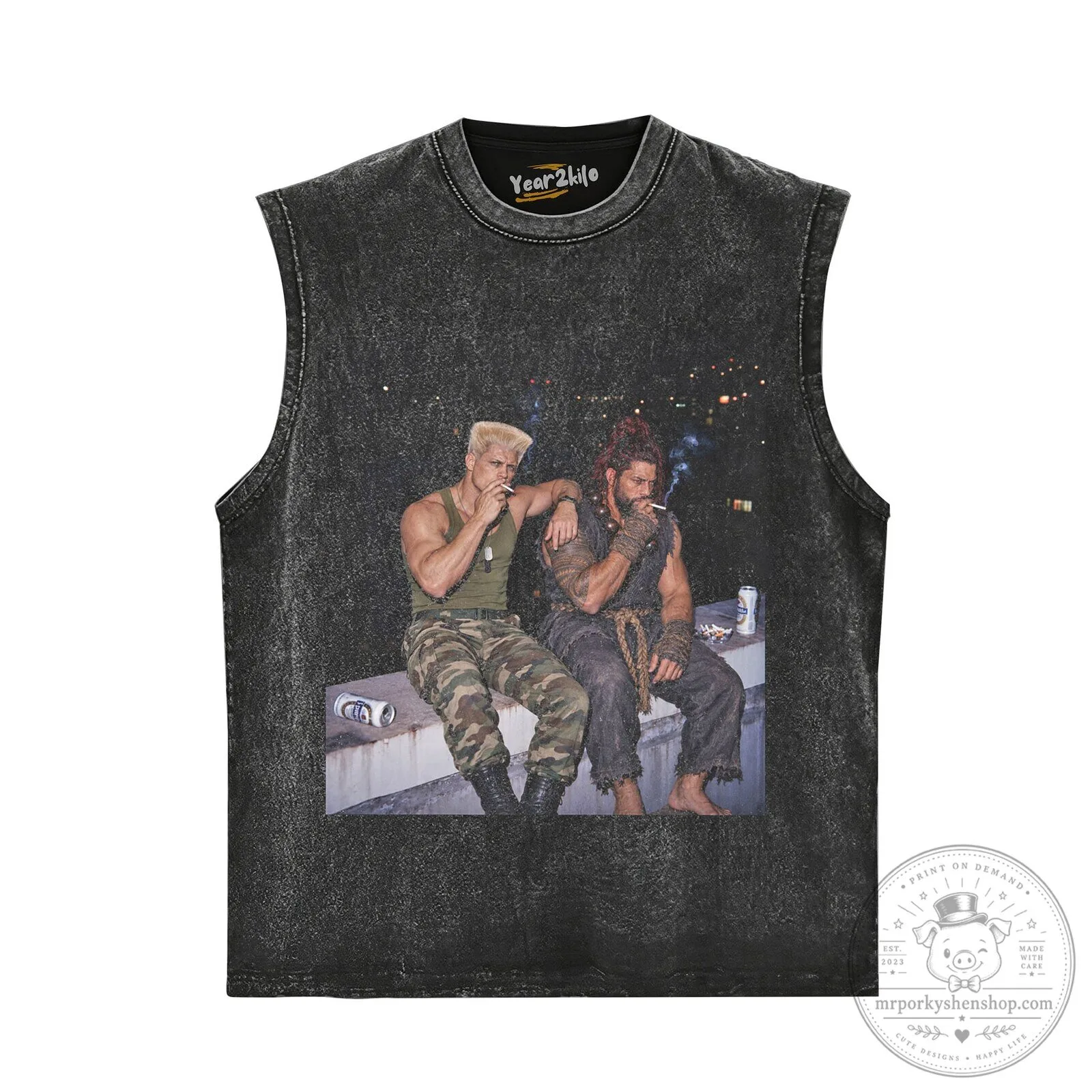 Street Fighter Cody Rhodes and Roman Reigns Black Graphic T-Shirt 13 Street Fighter Cody Rhodes and Roman Reigns Black Graphic T-Shirt