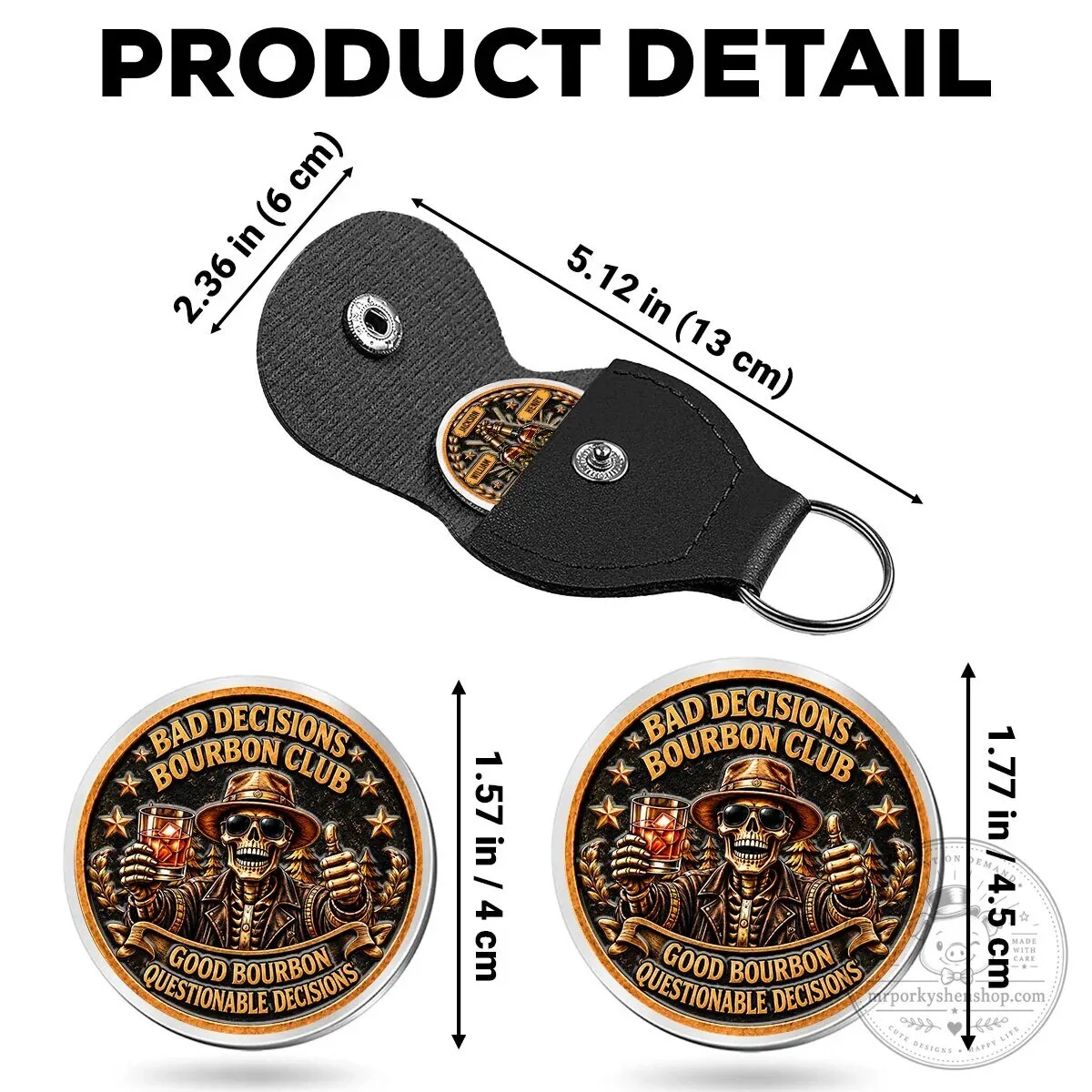 Bad Decisions Bourbon Club Personalized Engraved Coin Keychain 21 Bad Decisions Bourbon Club Personalized Engraved Coin Keychain
