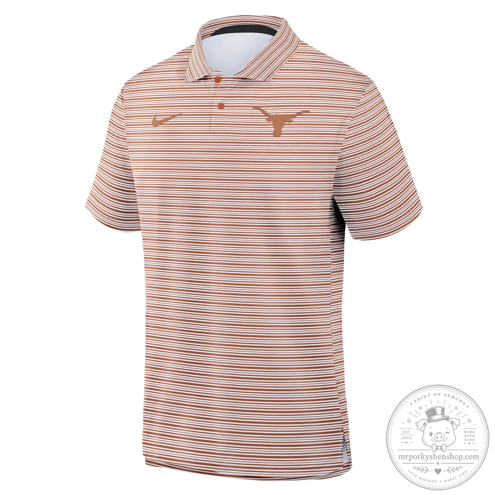 Texas Longhorns Nike Orange Striped Performance Polo Shirt 8 Texas Longhorns Nike Orange Striped Performance Polo Shirt