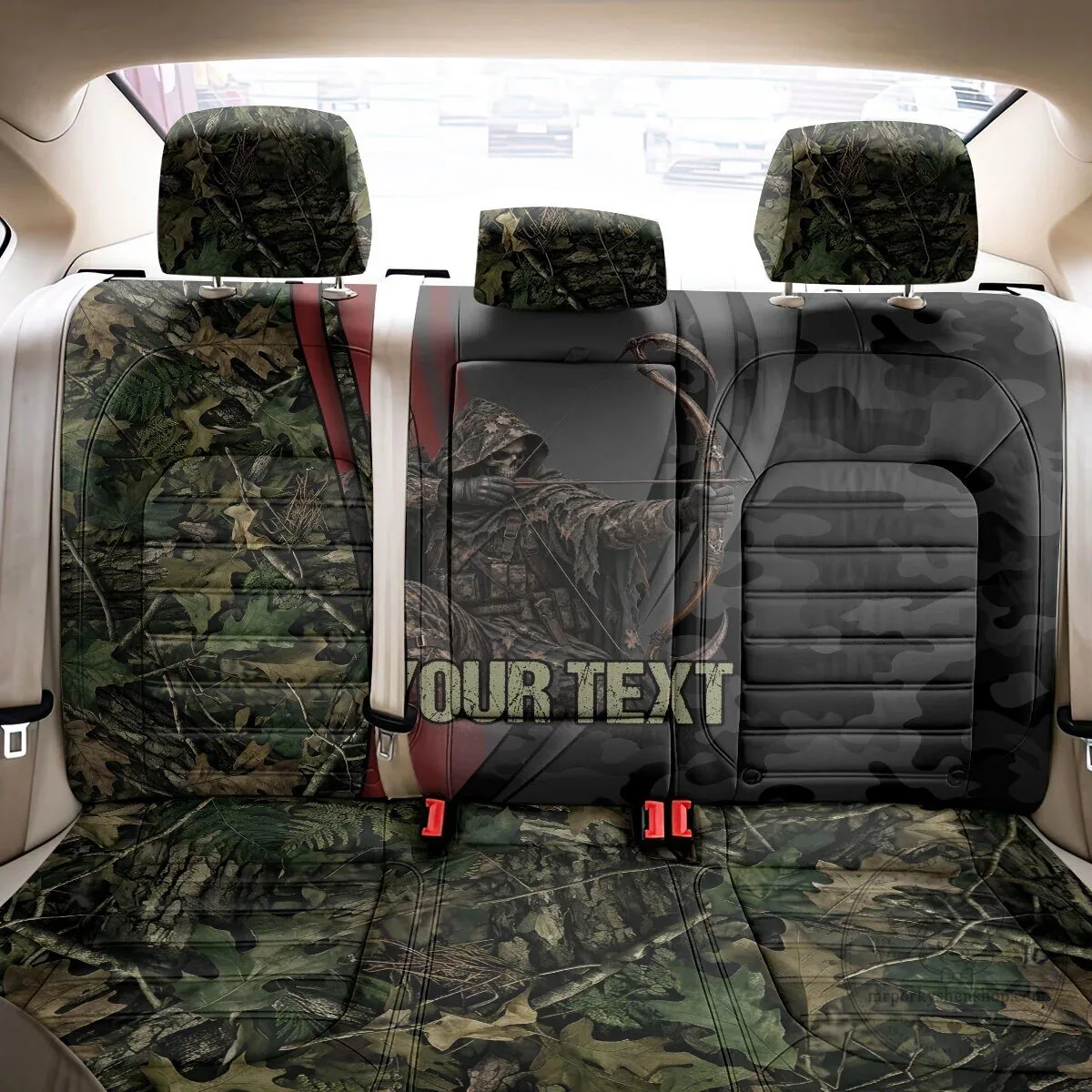 Personalized Bowhunting Grim Reaper Camouflage Car Seat Cover for Hunters 6 Personalized Bowhunting Grim Reaper Camouflage Car Seat Cover for Hunters