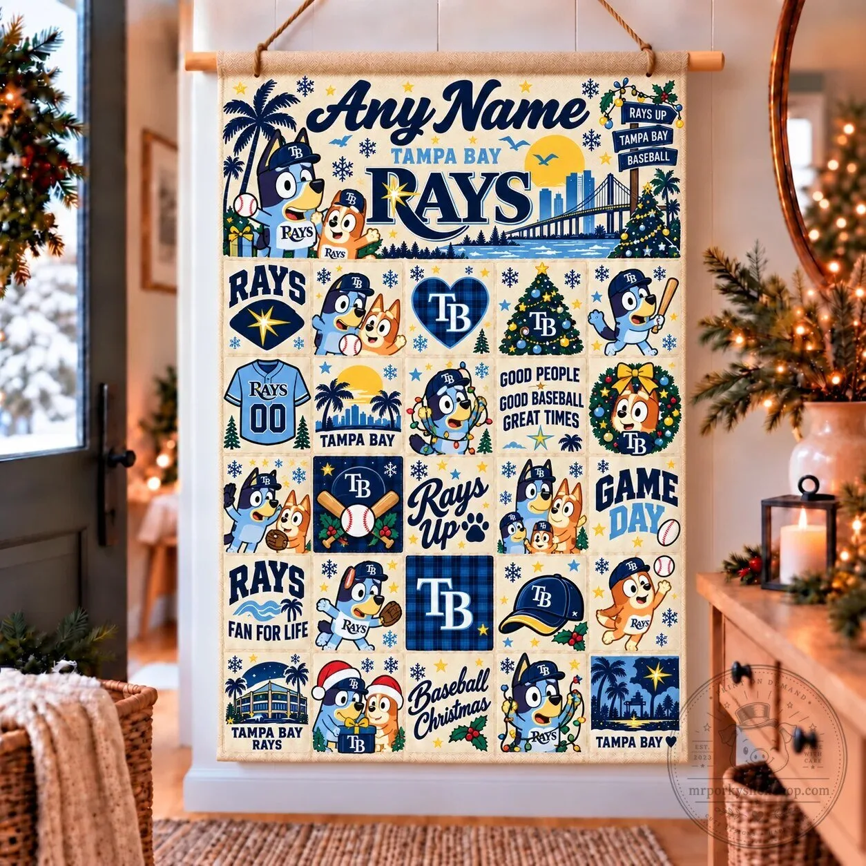 Bluey and Bingo Tampa Bay Rays Baseball Christmas Wall Advent Calendar 2D 1 Bluey and Bingo Tampa Bay Rays Baseball Christmas Wall Advent Calendar