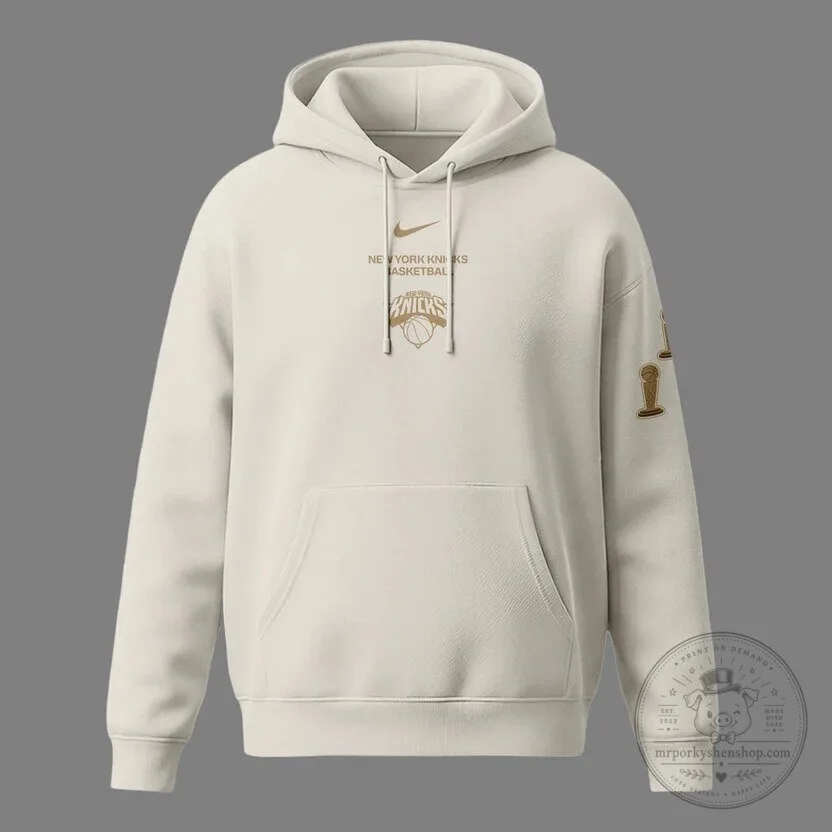 2026 World Champions Hoodie in Night Cream - New York Knicks 10 2026 World Champions Hoodie in Night Cream - New York Knicks