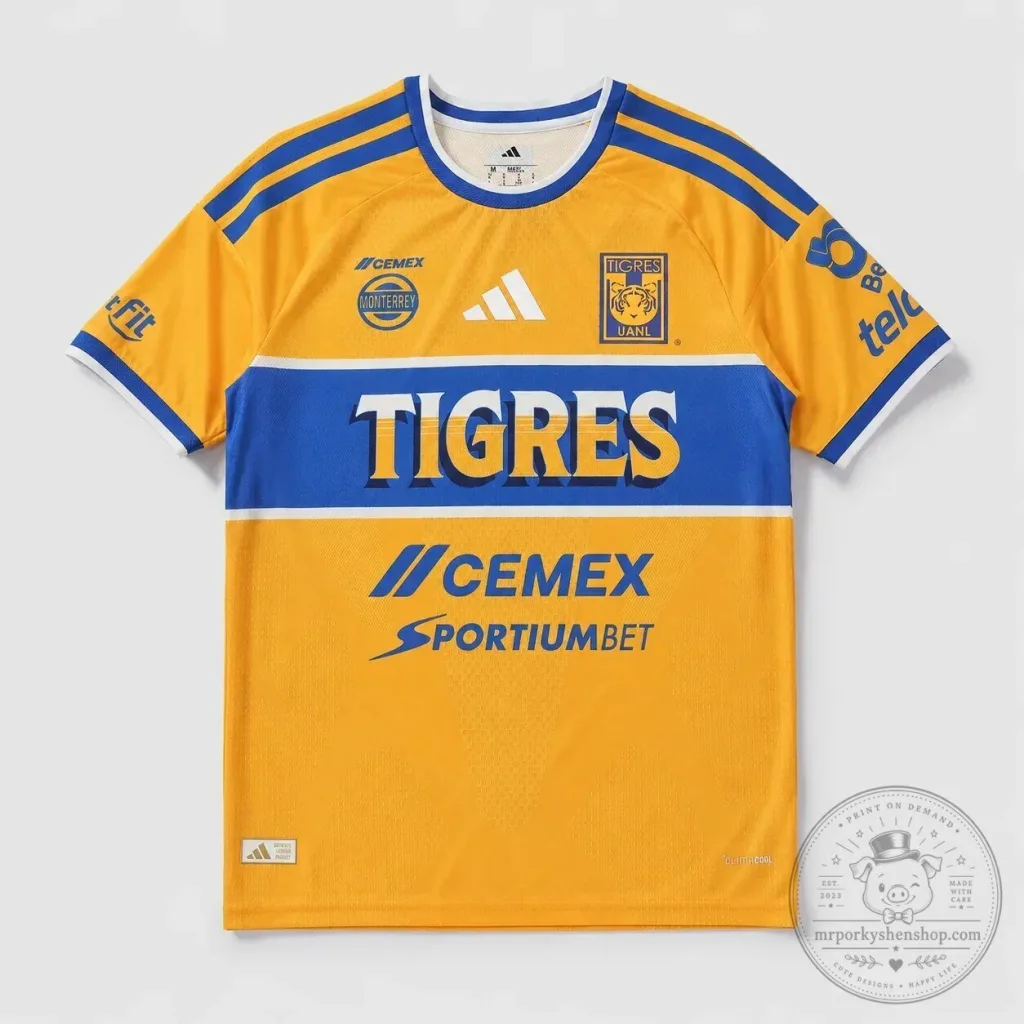 Tigres UANL Home Football Jersey 2026-2027 Fan Apparel Tigres UANL Home Football Jersey 2026-2027 Fan Apparel