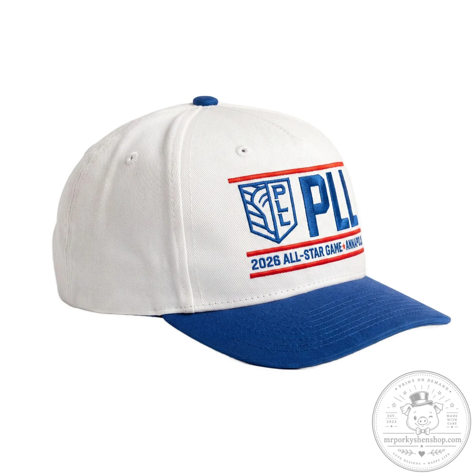 Premier Lacrosse League 2026 All-Star Game Annapolis White Blue Cap Hat 8 Premier Lacrosse League 2026 All-Star Game Annapolis White Blue Cap Hat