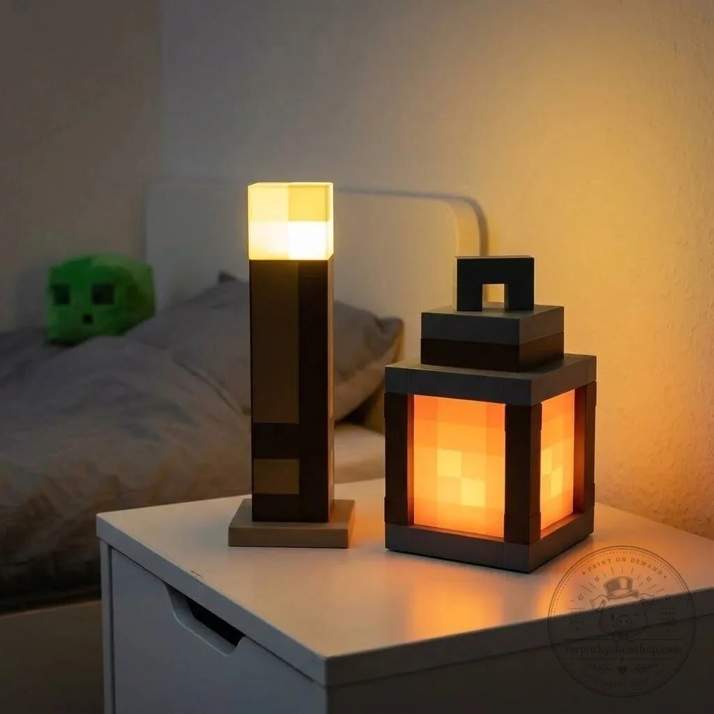 Minecraft Pixel Torch Light-Up Wall Decor for Gaming Room 32 Minecraft Pixel Torch Light-Up Wall Decor for Gaming Room